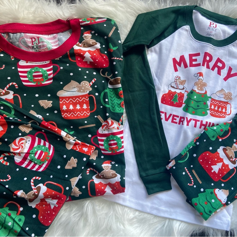 Holiday Unisex Adult/Child Matching Cocoa Mugs Cotton Pajamas Set S/5T NWT
